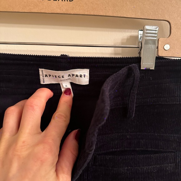 Apiece Apart Slim Marston Corduroy Pants Size 0 Midnight - Picture 7 of 10